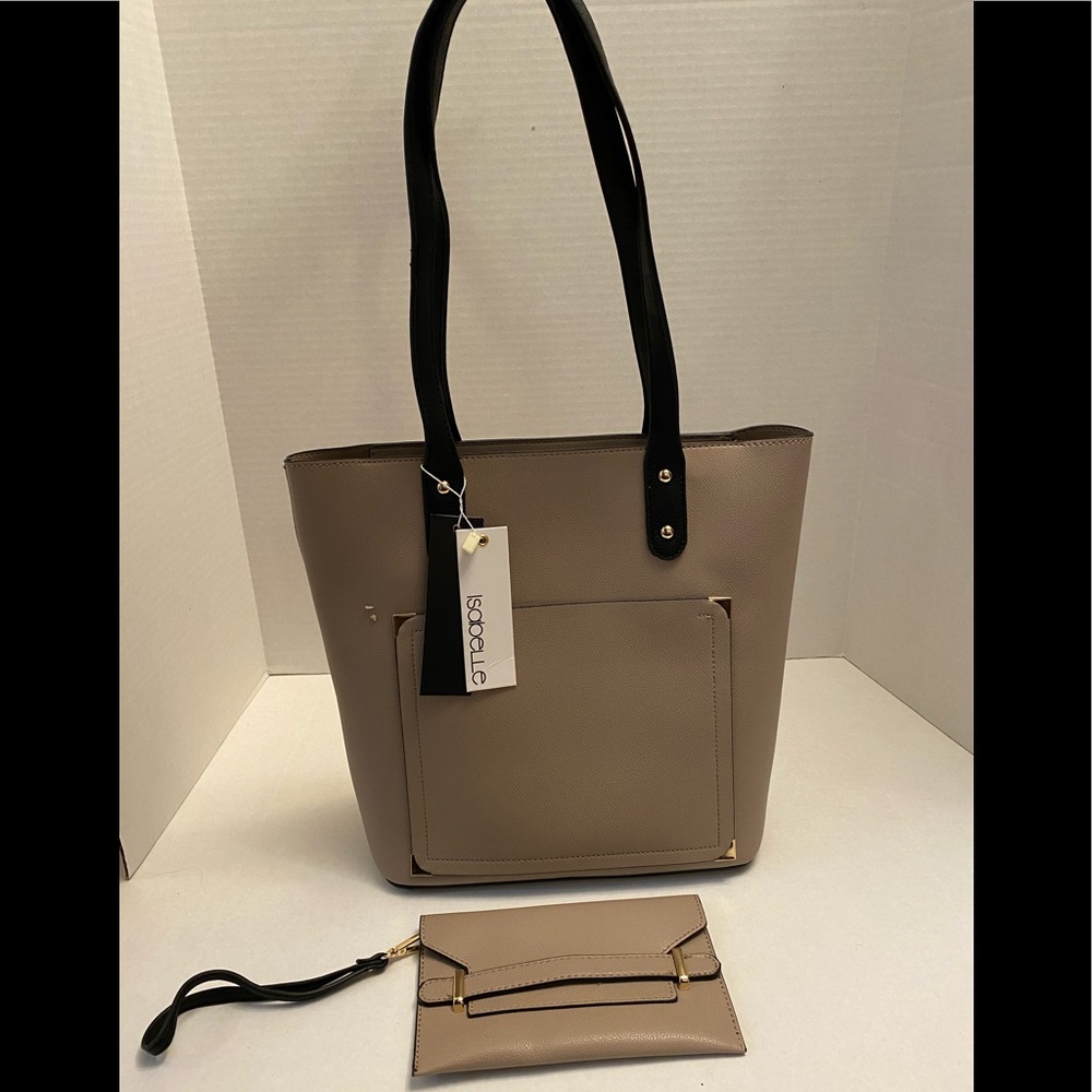 Vegan leather purse .